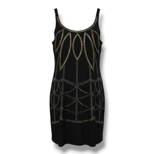 Bisou Bisou Michele Bohbot Women’s Black Sequin Embellished Dress – Size 14